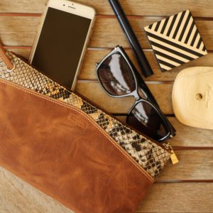 Ubrique Spanish Clutch - Skinny Brown