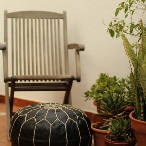 Moroccan Pouf - Black